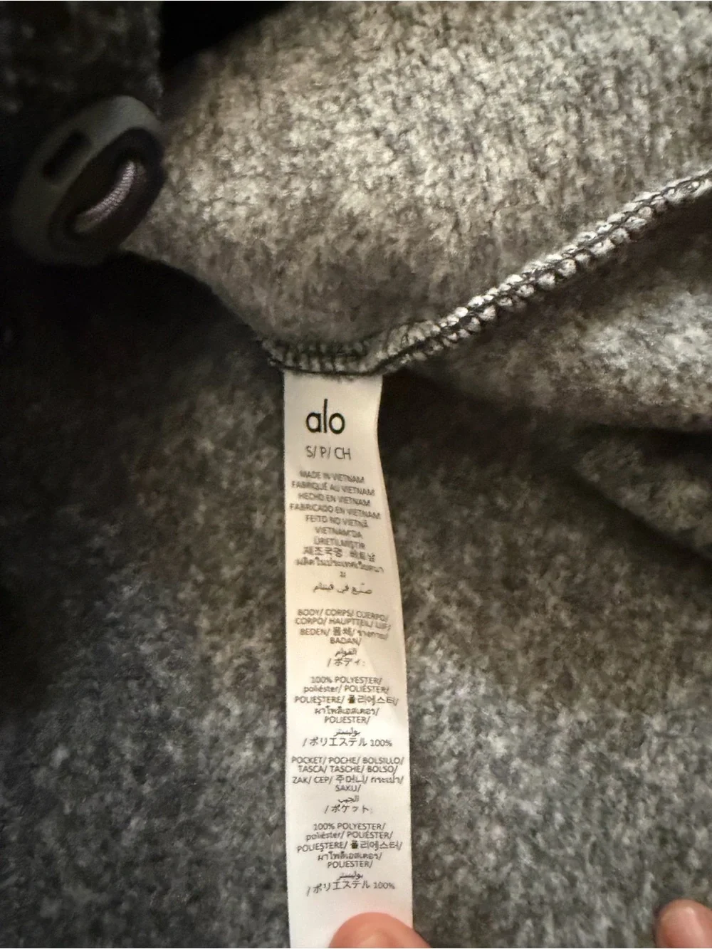 ALO Yoga the set Charcoal Gray Cozy Lined Hoodie